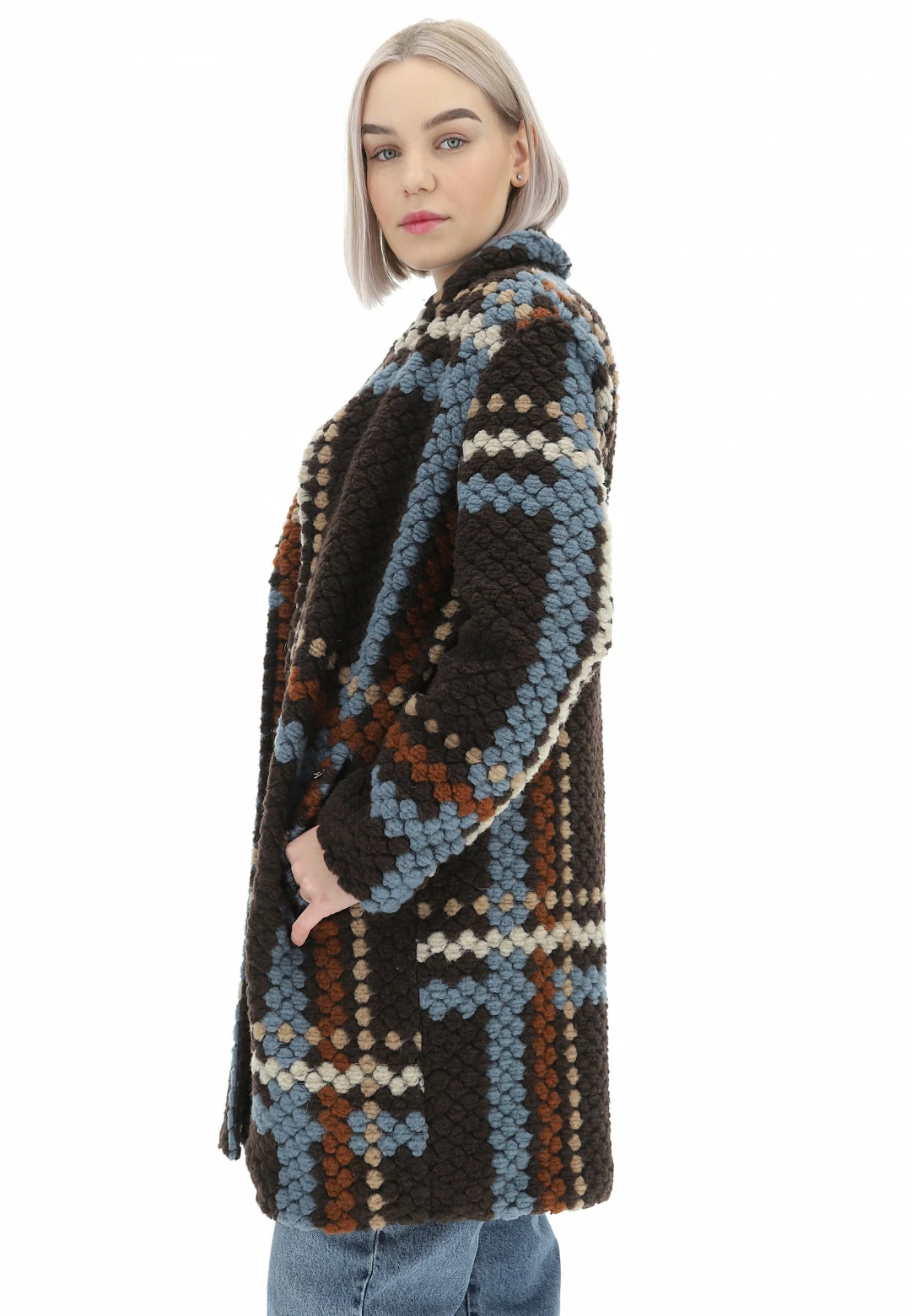 EKS Cappotto Bottonatp Multicolor èks - immagine 2