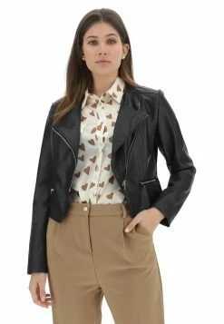 Giacca In Similpelle Zip Obliqua Age Donna