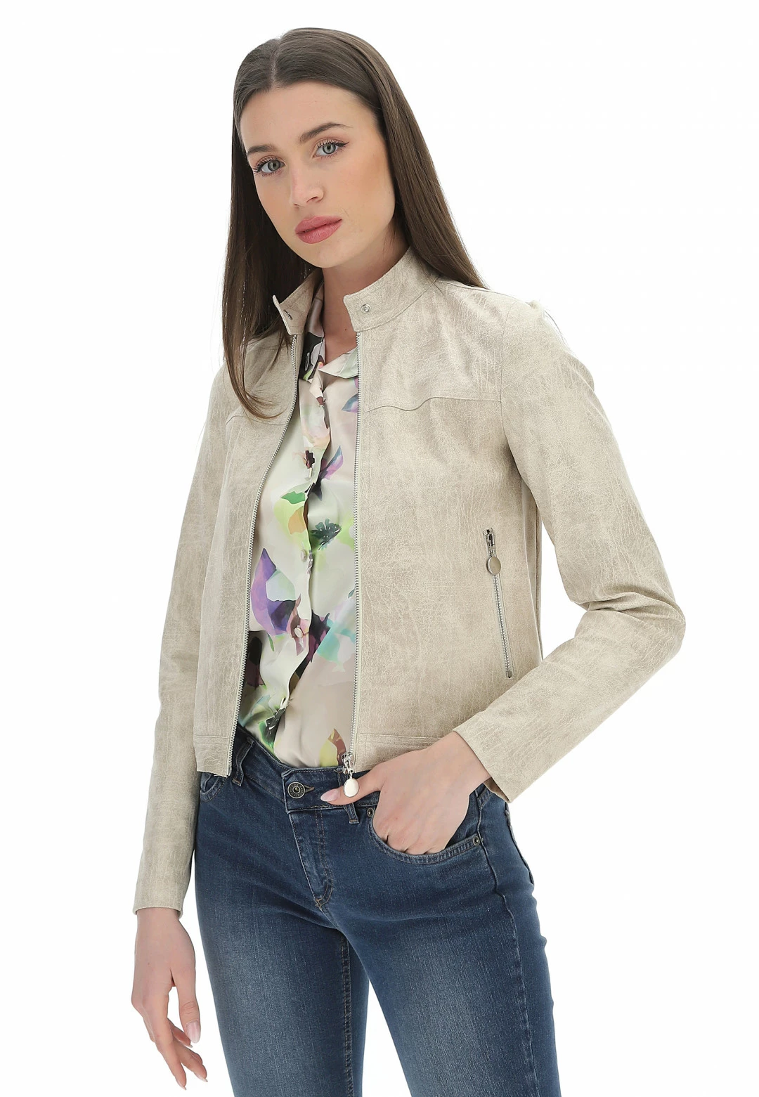 EKS Giubbino Similpelle Effetto Used èks Donna - immagine 5