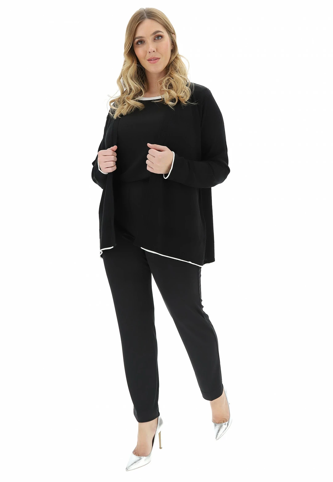 BE BLUE ENEMY Cardigan Aperto Blue Enemy Art.9360 Con Riga - immagine 4