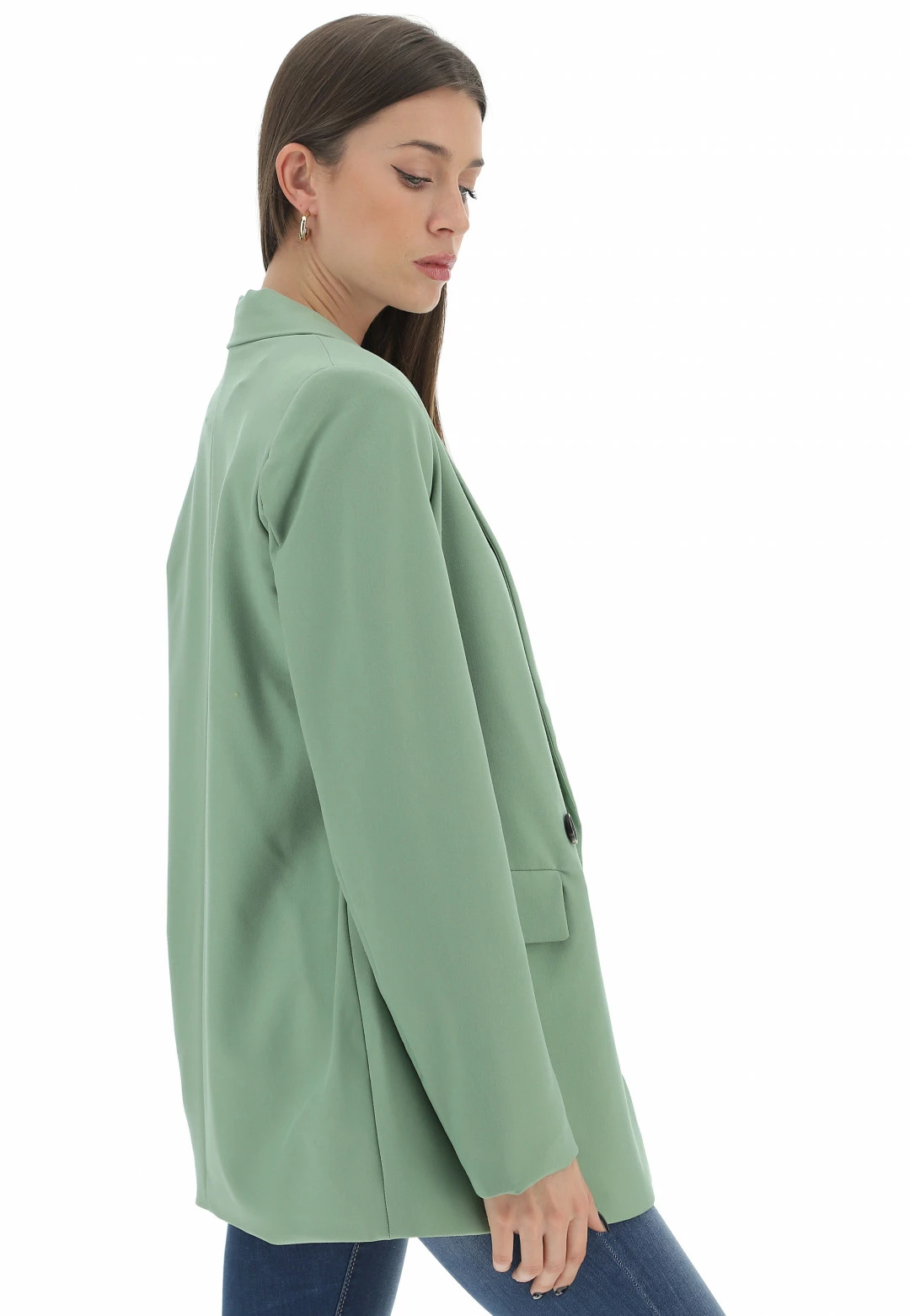 Giacca Foderata Vero Moda Doppio Petto In Tinta Unita - immagine 2