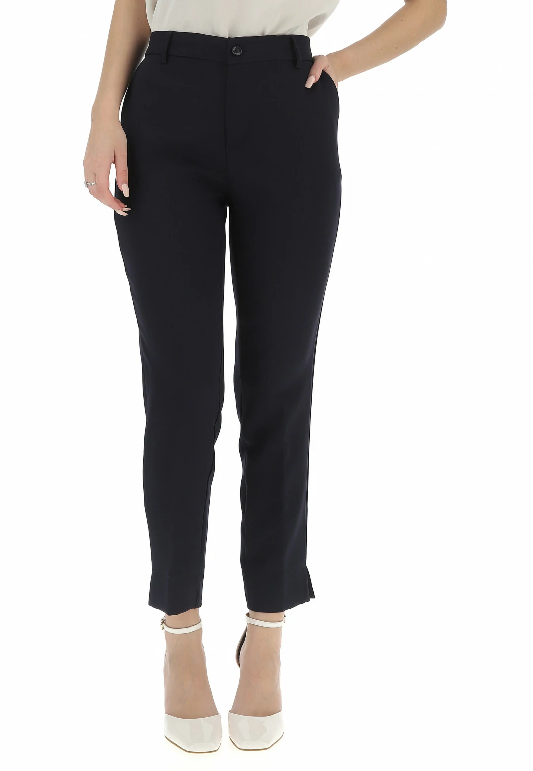 PINK PEPPER Tailleur Giacca E Pantalone Visii Donna Con Cuciture A Vista Made In Italy - immagine 5