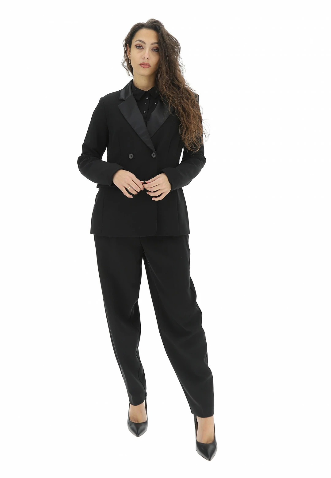 Giacca Doppiopetto Vero Moda Con Dettagli In Raso - immagine 12