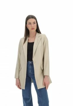 VIC BEE Blazer Similpelle Un Bottone Vicbee