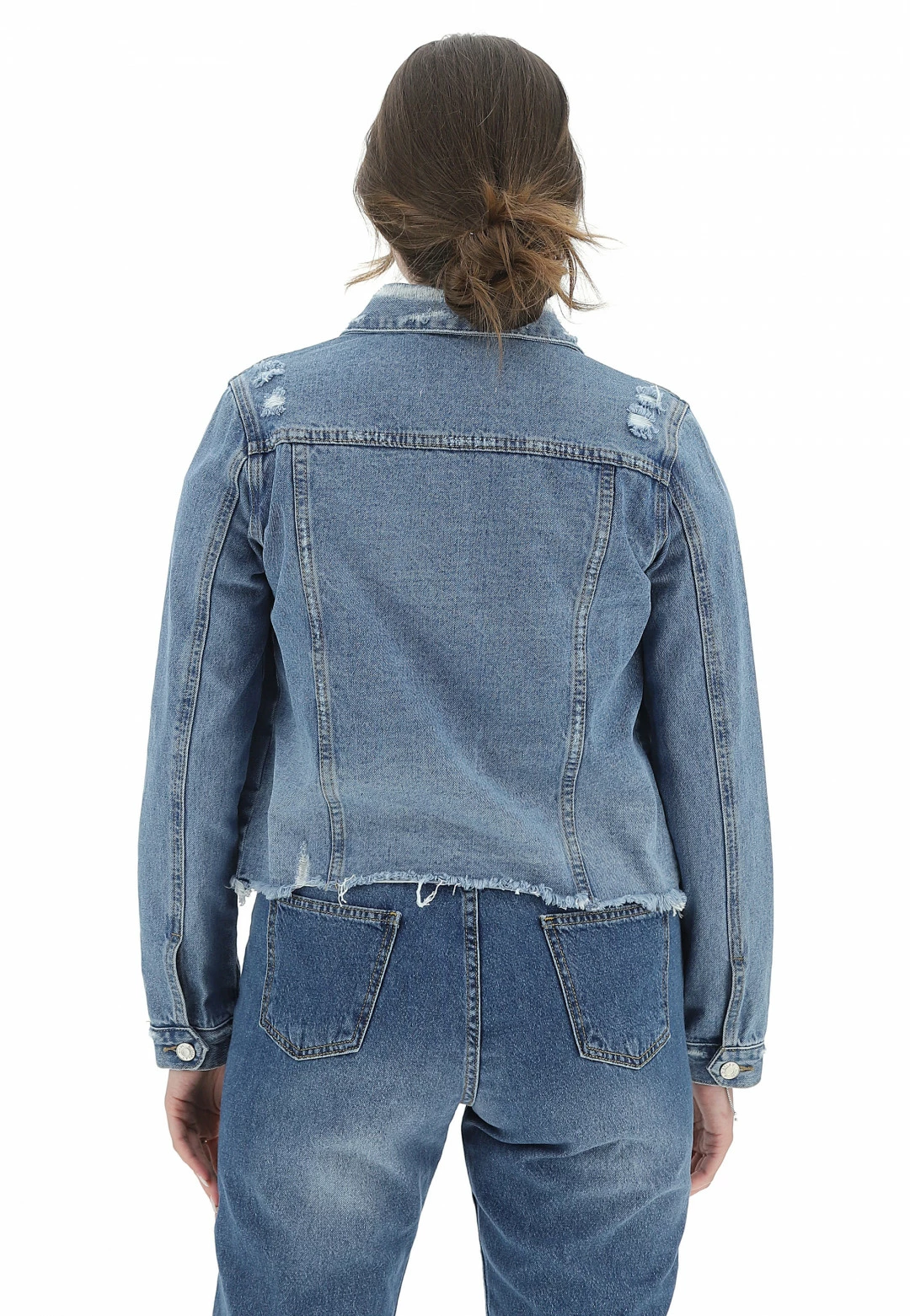 R.Display Giacca Denim Fondo Sfrangiato R. Display - immagine 3