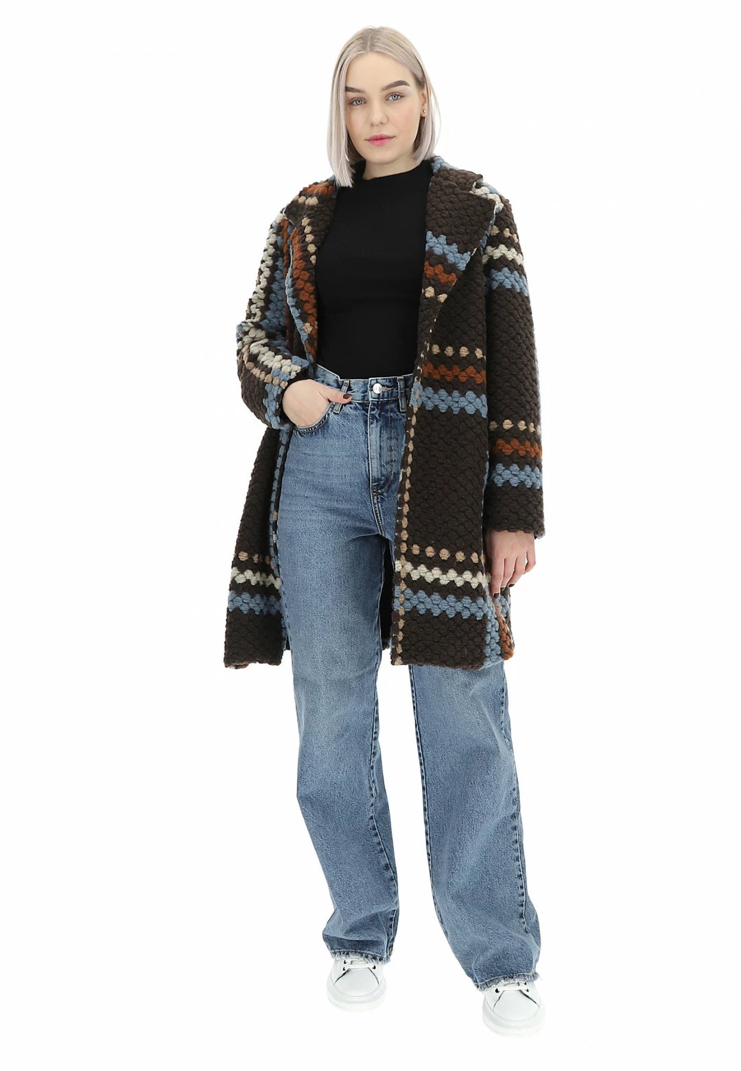 EKS Cappotto Bottonatp Multicolor èks - immagine 7