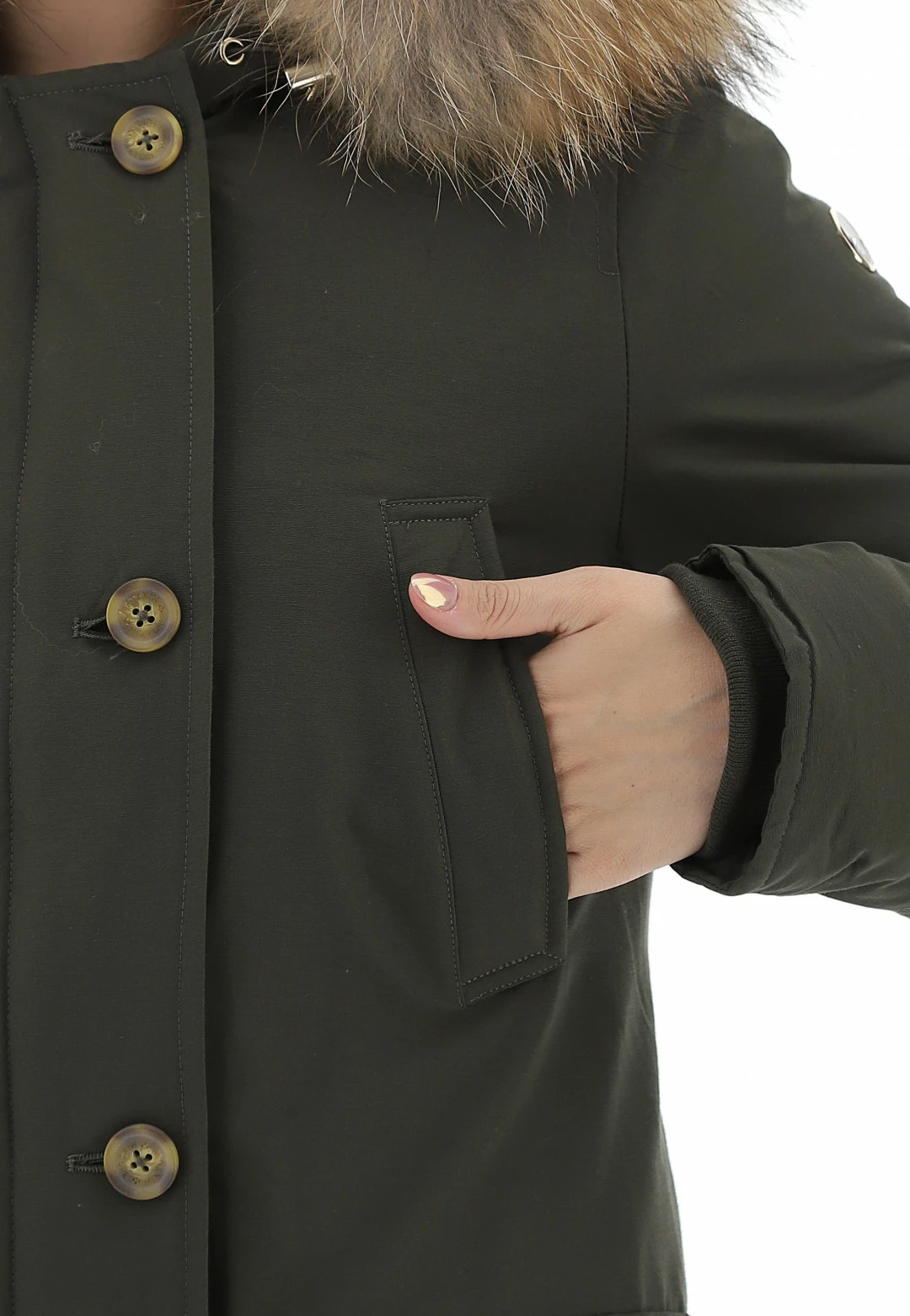 Parka Mixture G624 Con Cappuccio E Pelliccia Murmasky Removibile E 4 Tasche - immagine 13