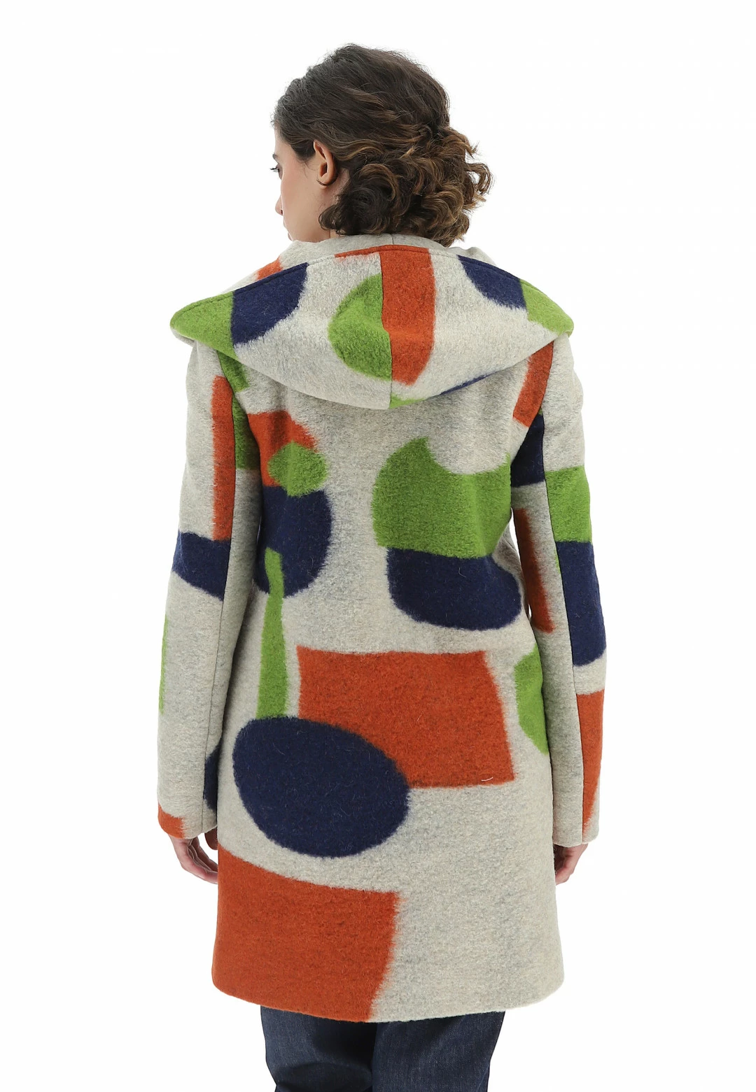 M&L MAIN & LAND Cappottino In Lana Cotta Main&land Fantasia Geometrica - immagine 3