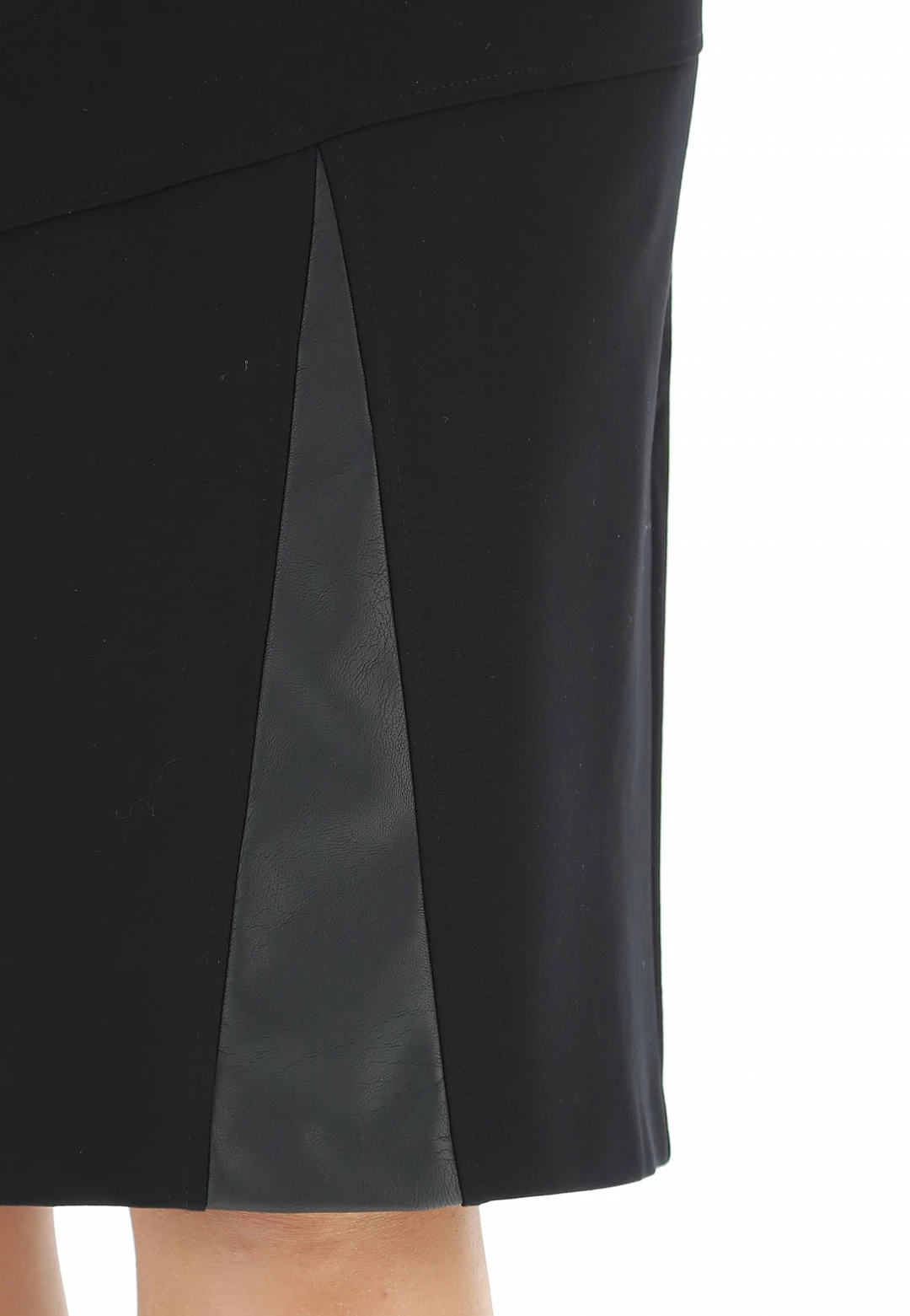 Gonna Tubino Gaia Romina Con Inserti In Similpelle - immagine 4