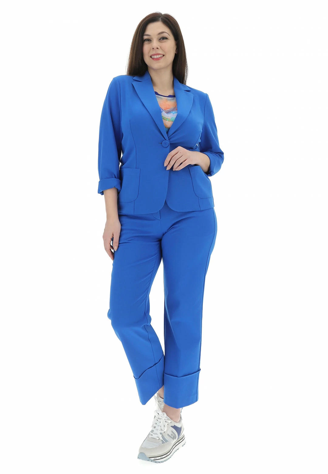 M&L MAIN & LAND Giacca A Un Bottone Main&land Donna In Tessuto Con Tasche Applicate - immagine 4