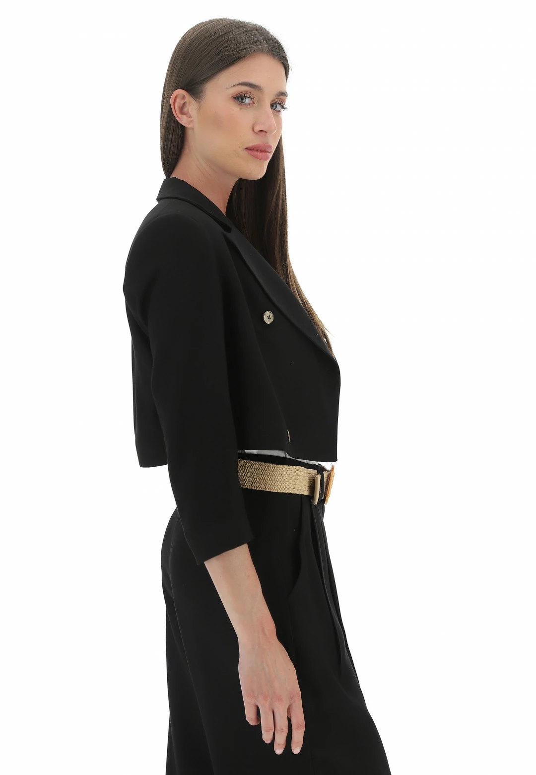 EKS Giacca Crop èks Made In Italy Con Spalline Imbottite - immagine 2