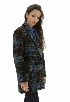 PINK PEPPER Cappottino Doppiopetto Quadri Visii