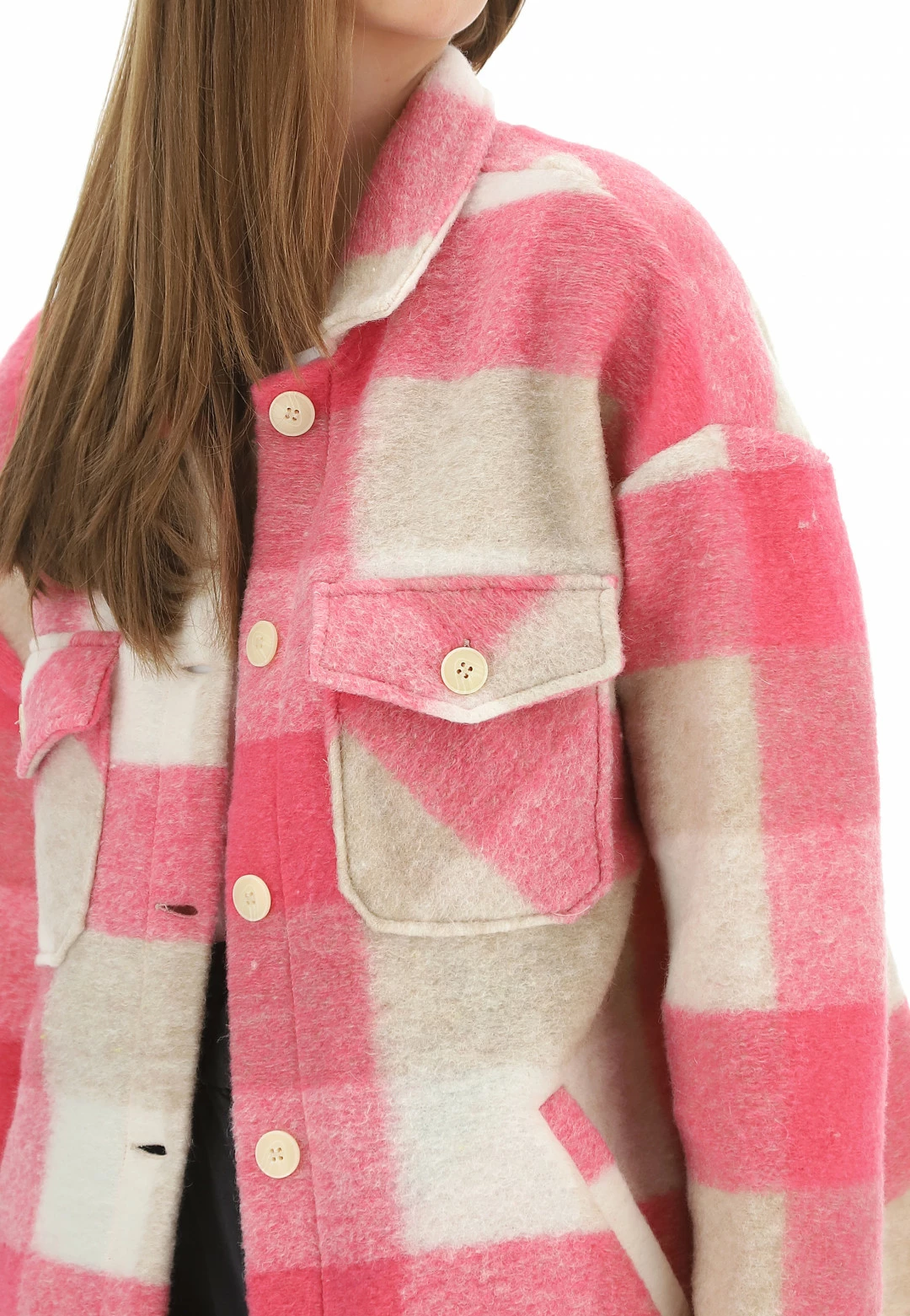 Giacca Camicia Lana Cotta Eks - immagine 12