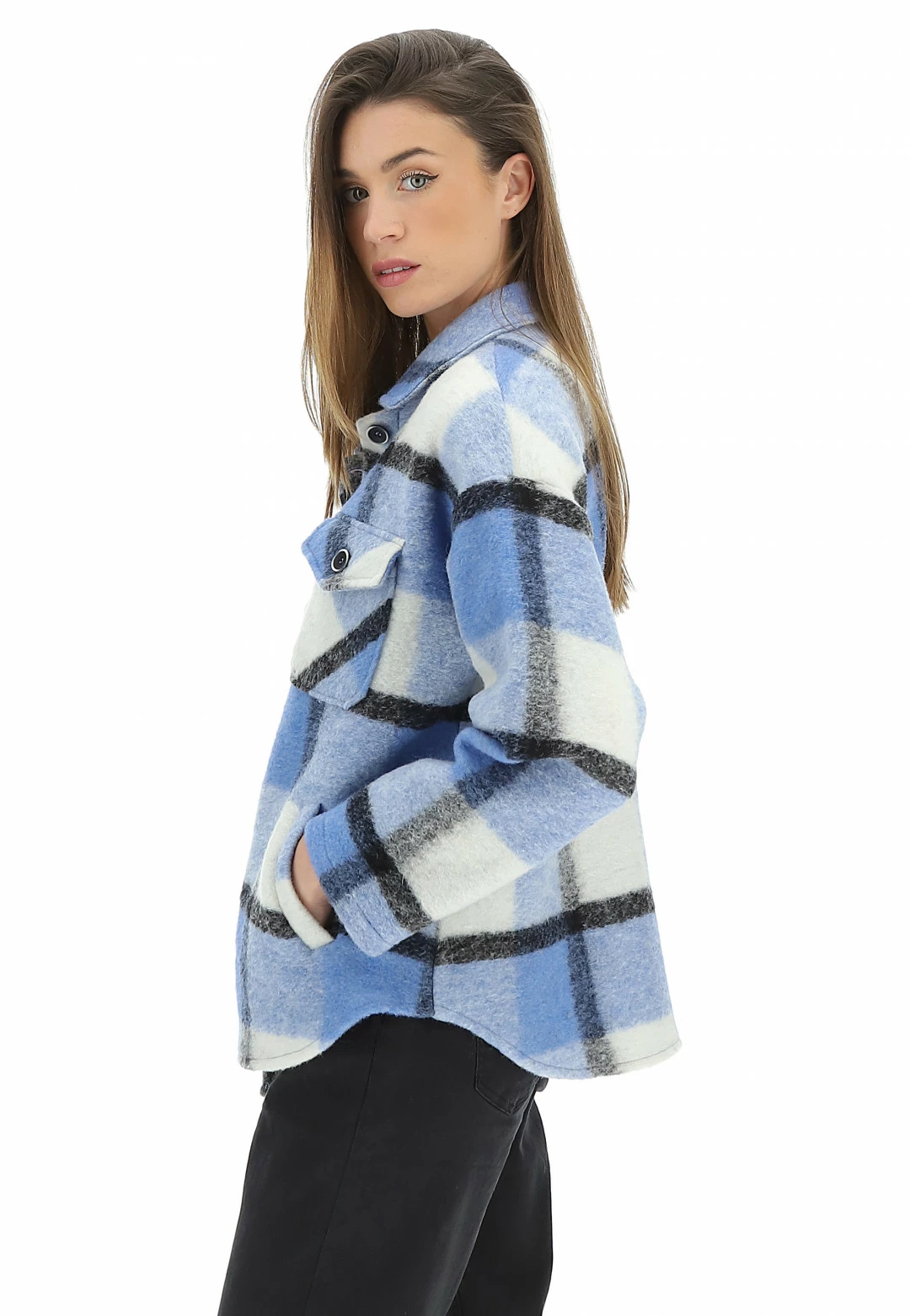 Giacca Camicia Lana Cotta Eks - immagine 3