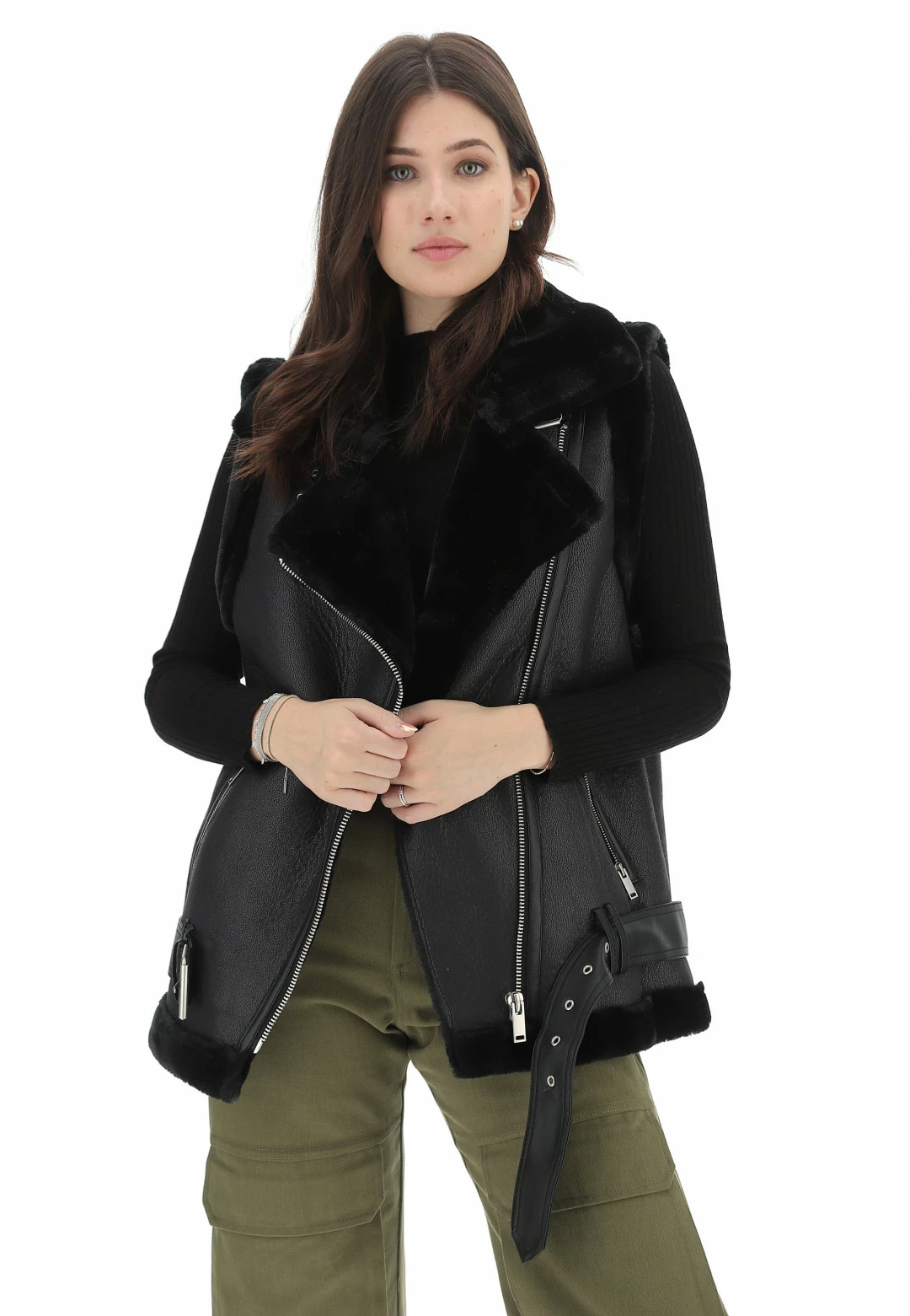 Gilet Simil Montone Smanicato Softy