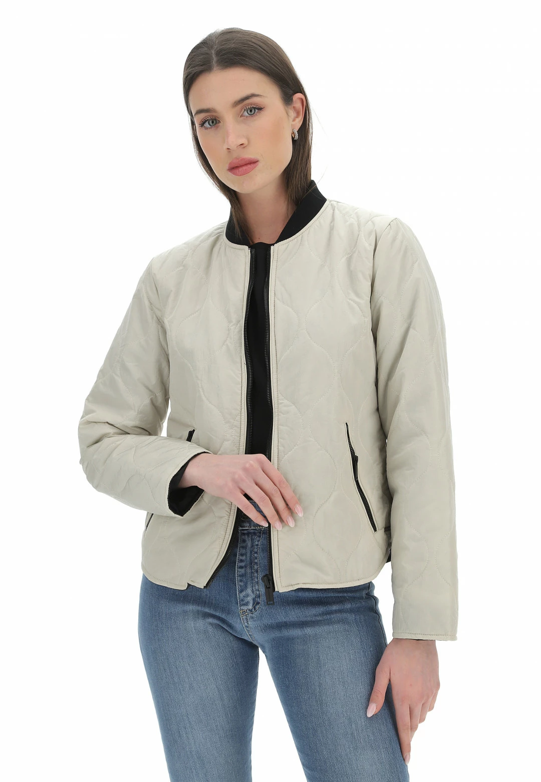 Giubbino Trapuntato Profili Contrasto Rino & Pelle