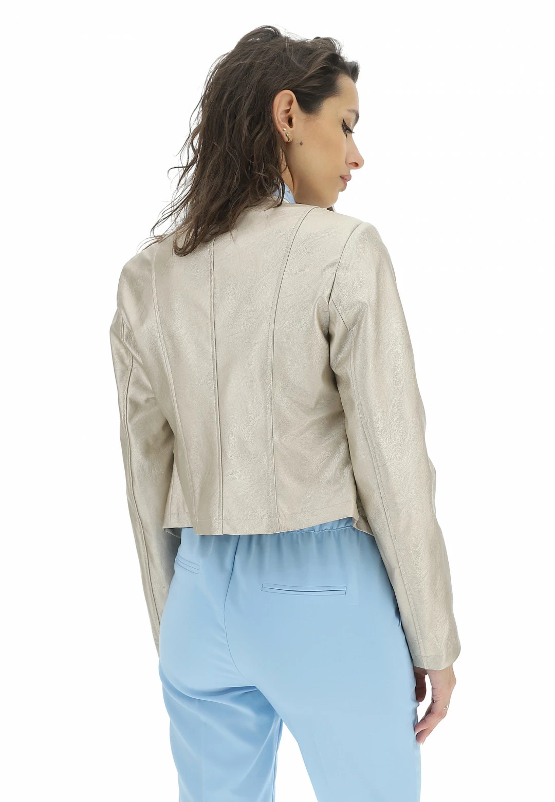 Giubbino Similpelle Con Zip Obliqua Artigli - immagine 3