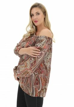 Camicetta Manica Lunga Lara Prince Cas9738 Con Fantasia Cachemire