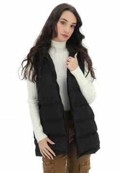 Gilet Corto Smanicato Tiffosi Lungo Con Tasche A Filo E Zip
