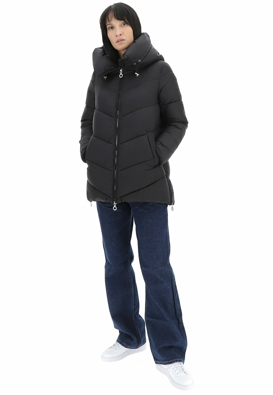 Giubbino Svasato Rihunik Mod. Lovisa Con Aperture Laterali E Collo Imbottito - immagine 5