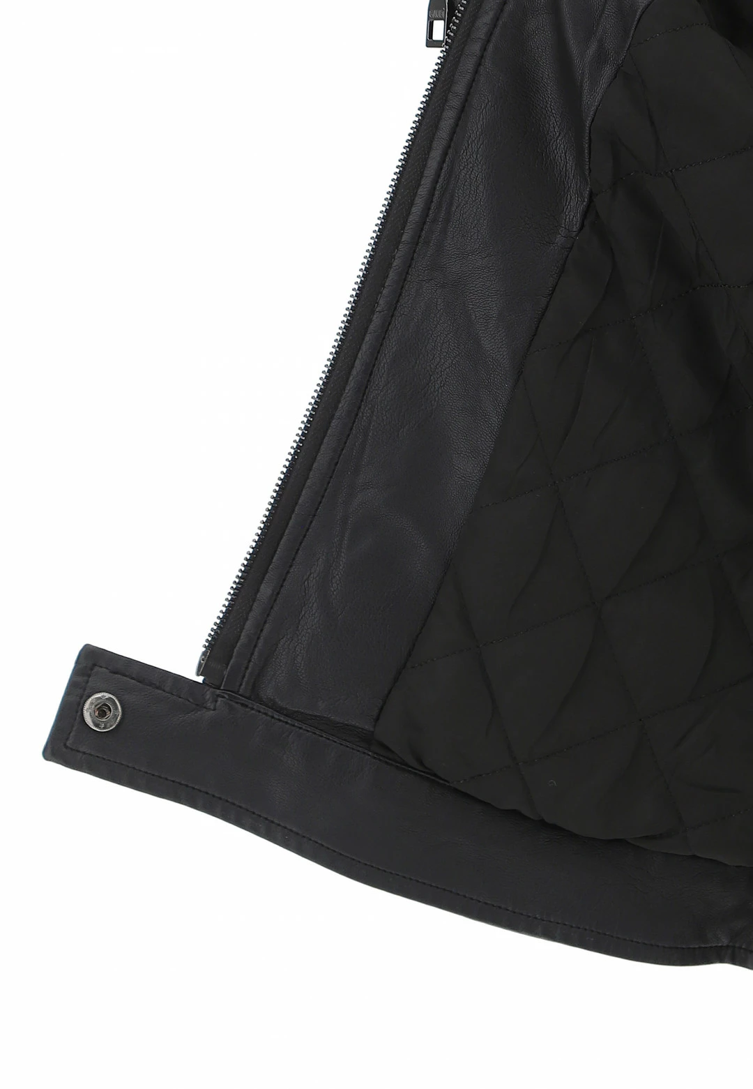 Gaudi Giubbino Foderato Gaudì In Similpelle Con Colletto A Fascia E Dettagli Cuciture E Zip Sulle Maniche - immagine 5