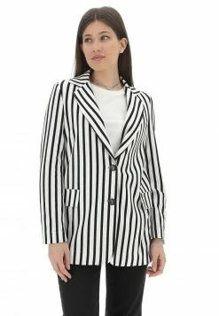 EKS Giacca èks Donna Con Fantasia A Righe Made In Italy