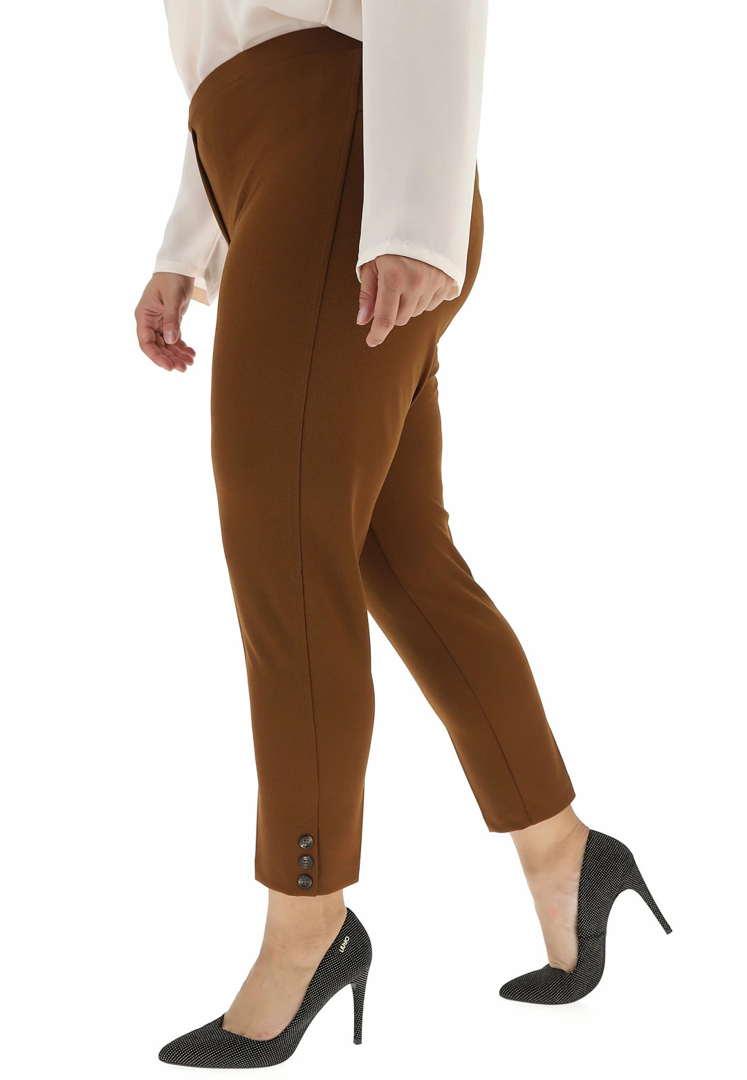 Pantalone Scuba Meteore Con Bottoni Sul Fondo