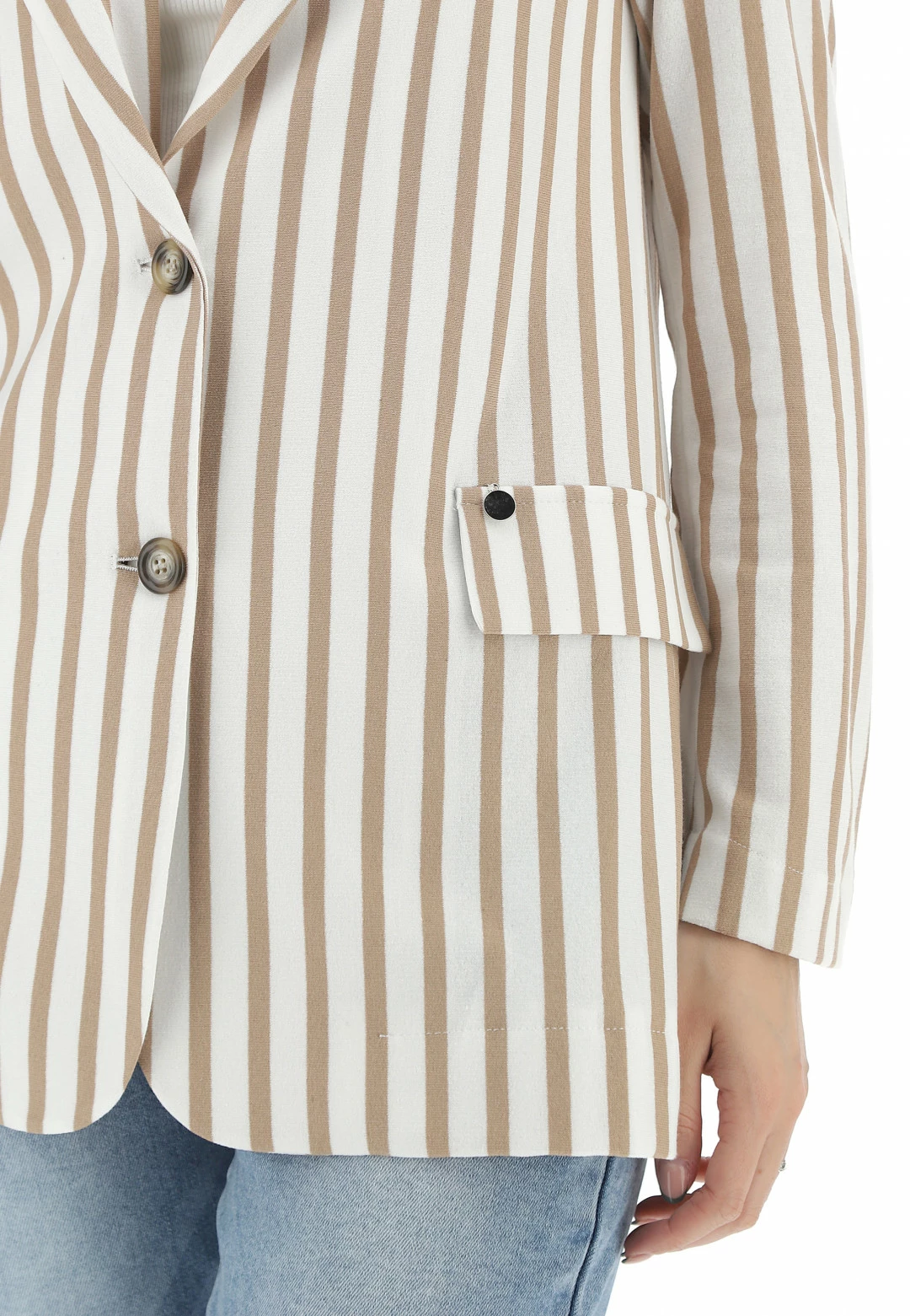 EKS Giacca èks Donna Con Fantasia A Righe Made In Italy - immagine 9