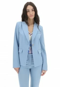 PINK PEPPER Giacca Visii Donna In Tinta Unita Con Bottone Gioiello Made In Italy