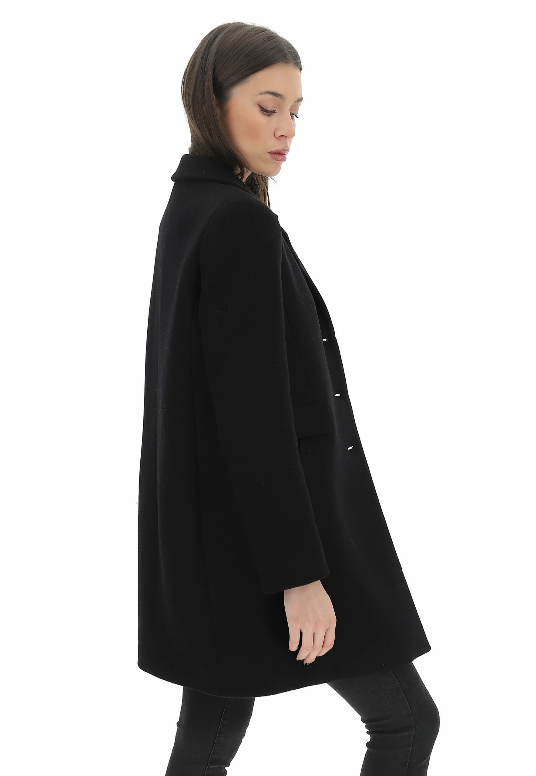 Cappotto In Tessuto Eks Con Taglio Uomo Infiancato Con Tasche Made In Italy - immagine 2