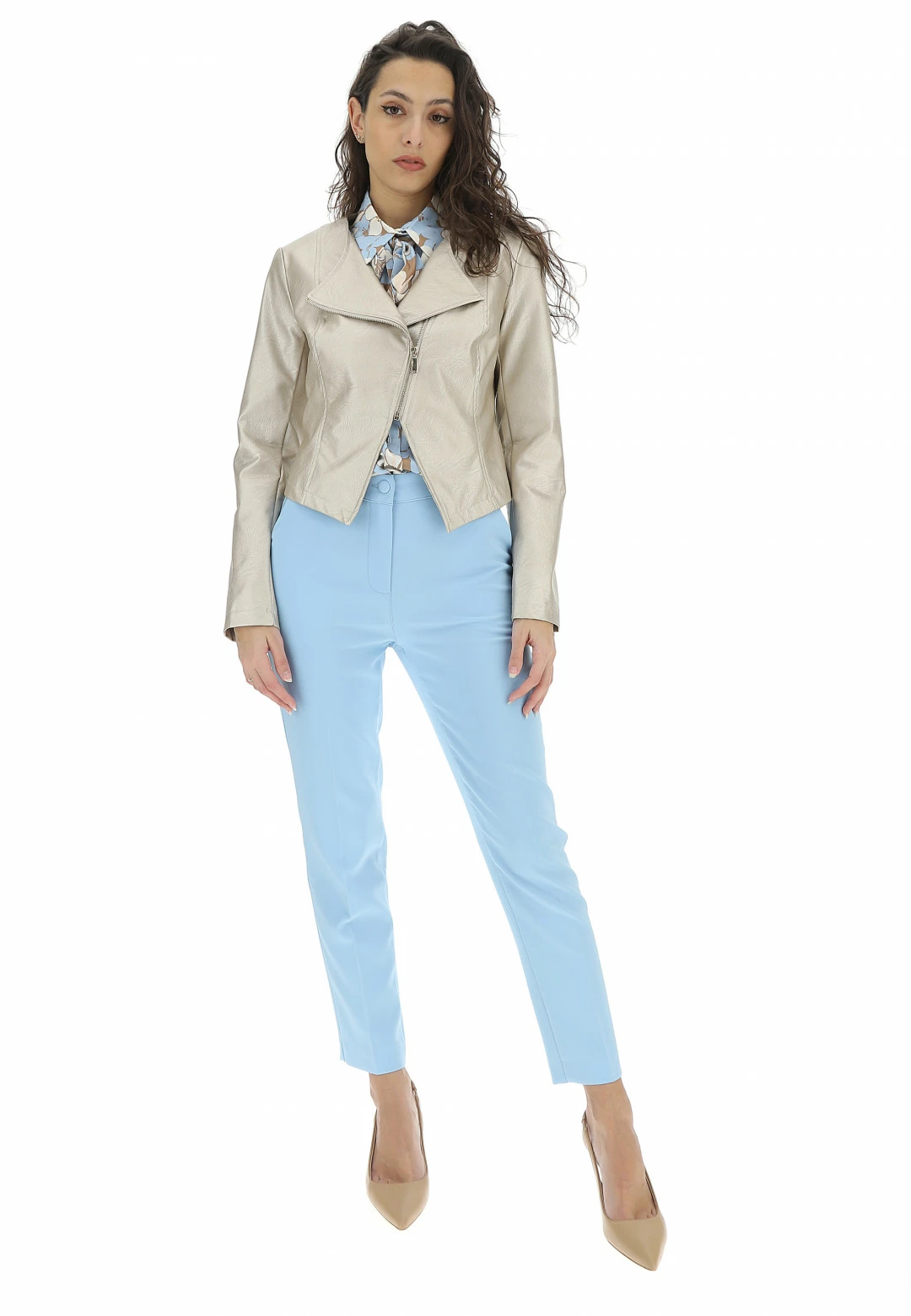 Giubbino Similpelle Con Zip Obliqua Artigli - immagine 4