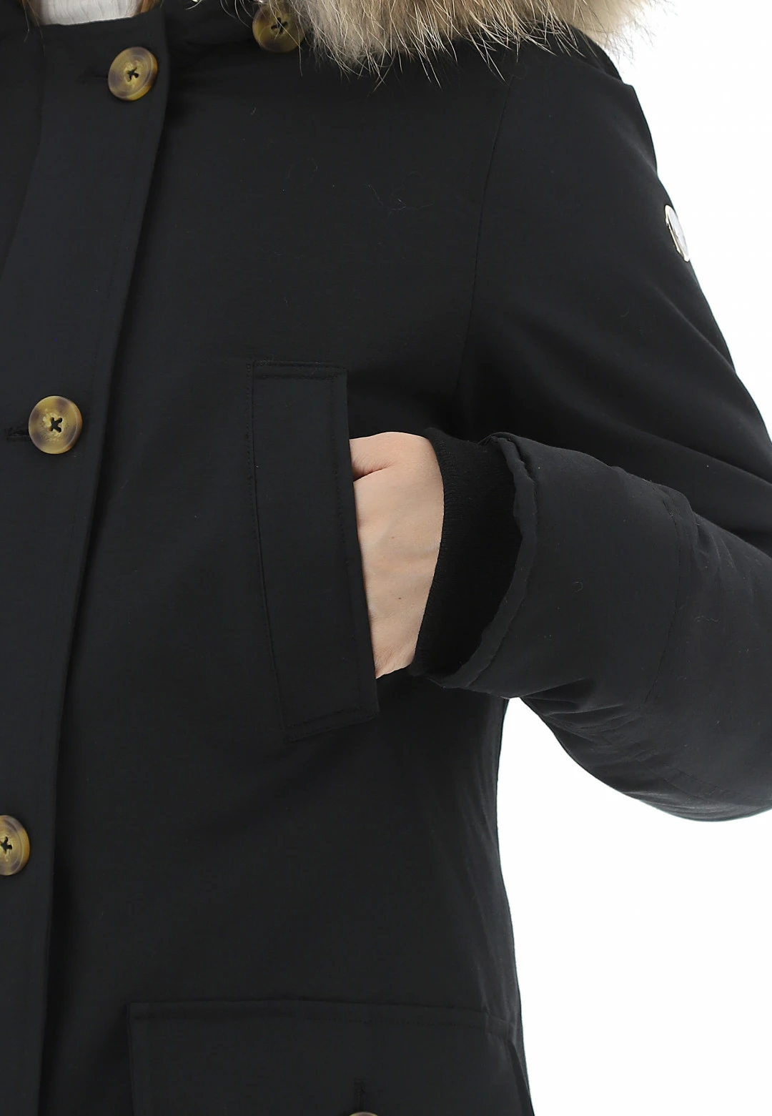 Parka Mixture G624 Con Cappuccio E Pelliccia Murmasky Removibile E 4 Tasche - immagine 5