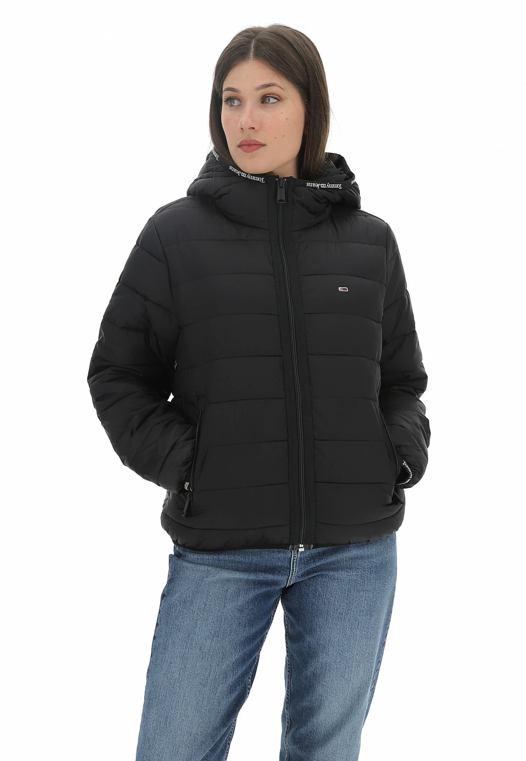 Tommy Hilfiger Jeans Giubbino Imbottito Con Cappuccio Tommy Jeans Con Bordi Loggatti - immagine 7