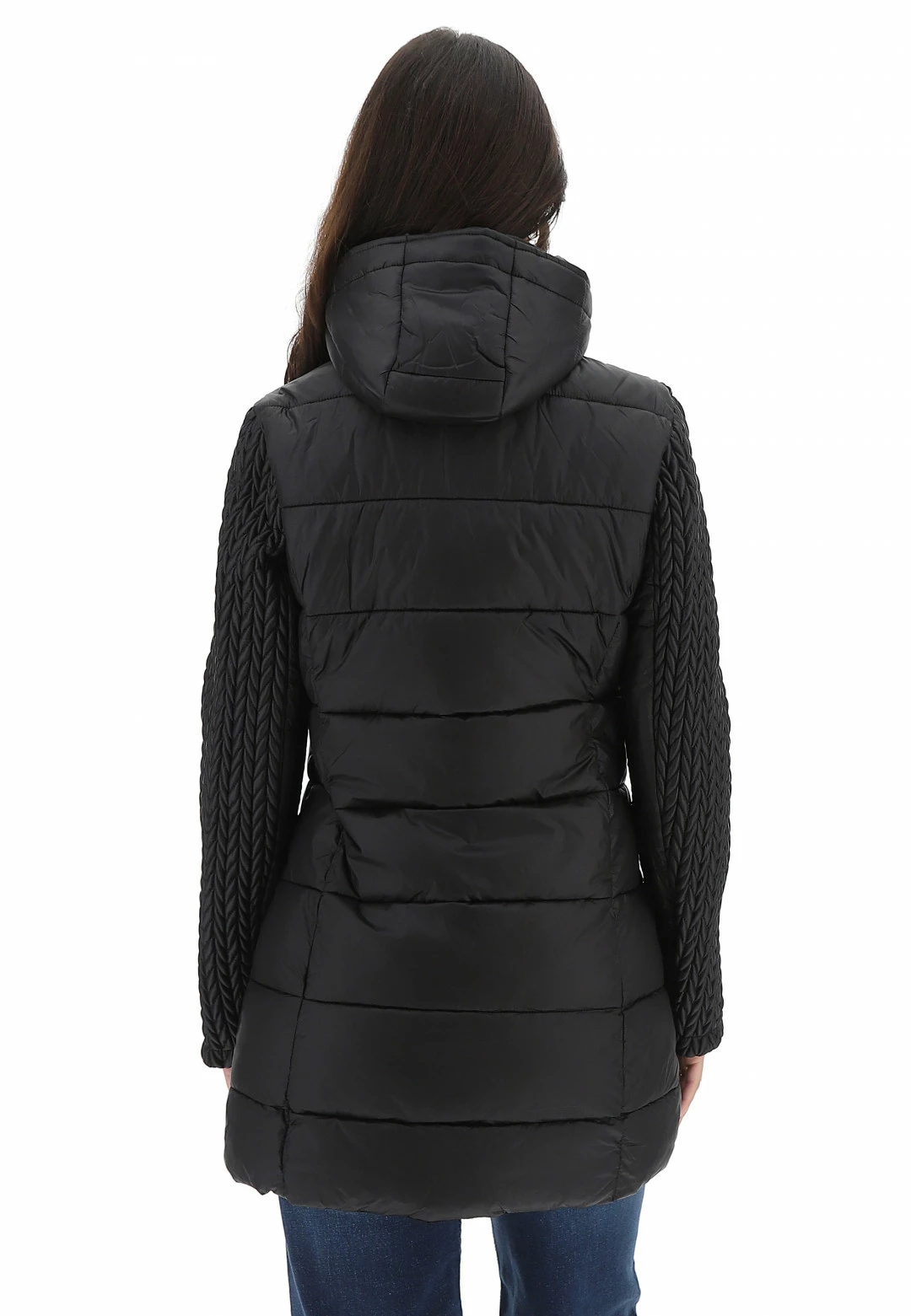 In My Hood Giubbino Lungo Con Lavorazione A Treccia Inmyhood Hw22wjk14 - immagine 3