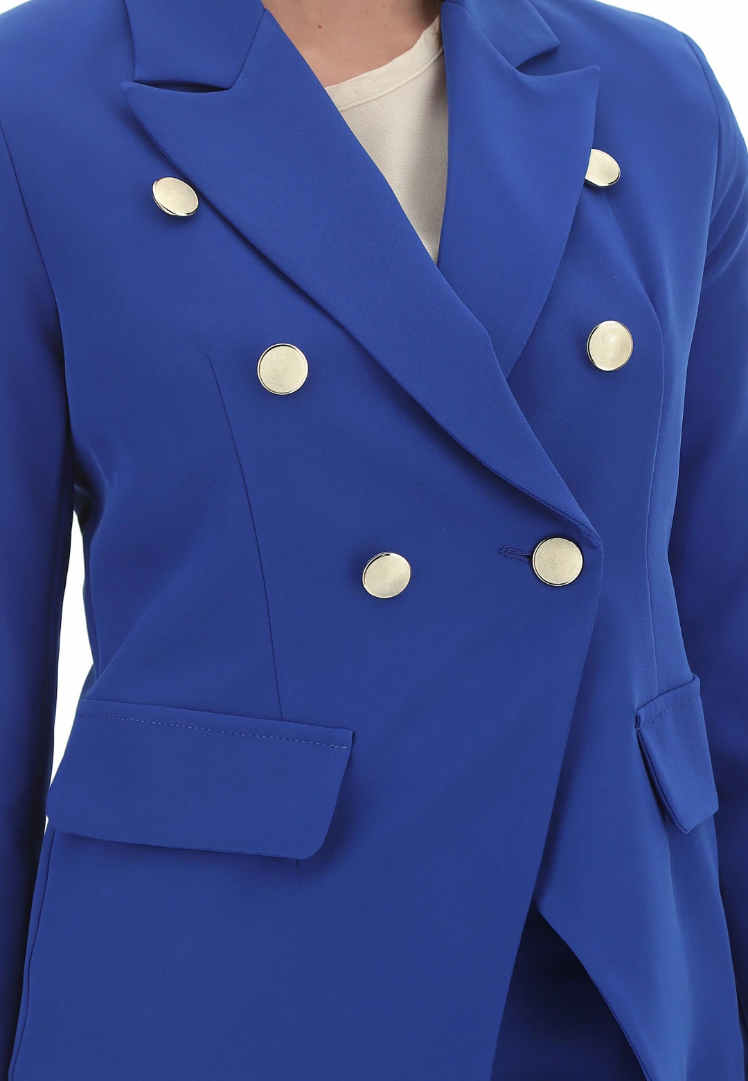 EKS Giacca Elegante A Doppiopetto èks Con Bottoni A Contrasto - immagine 12