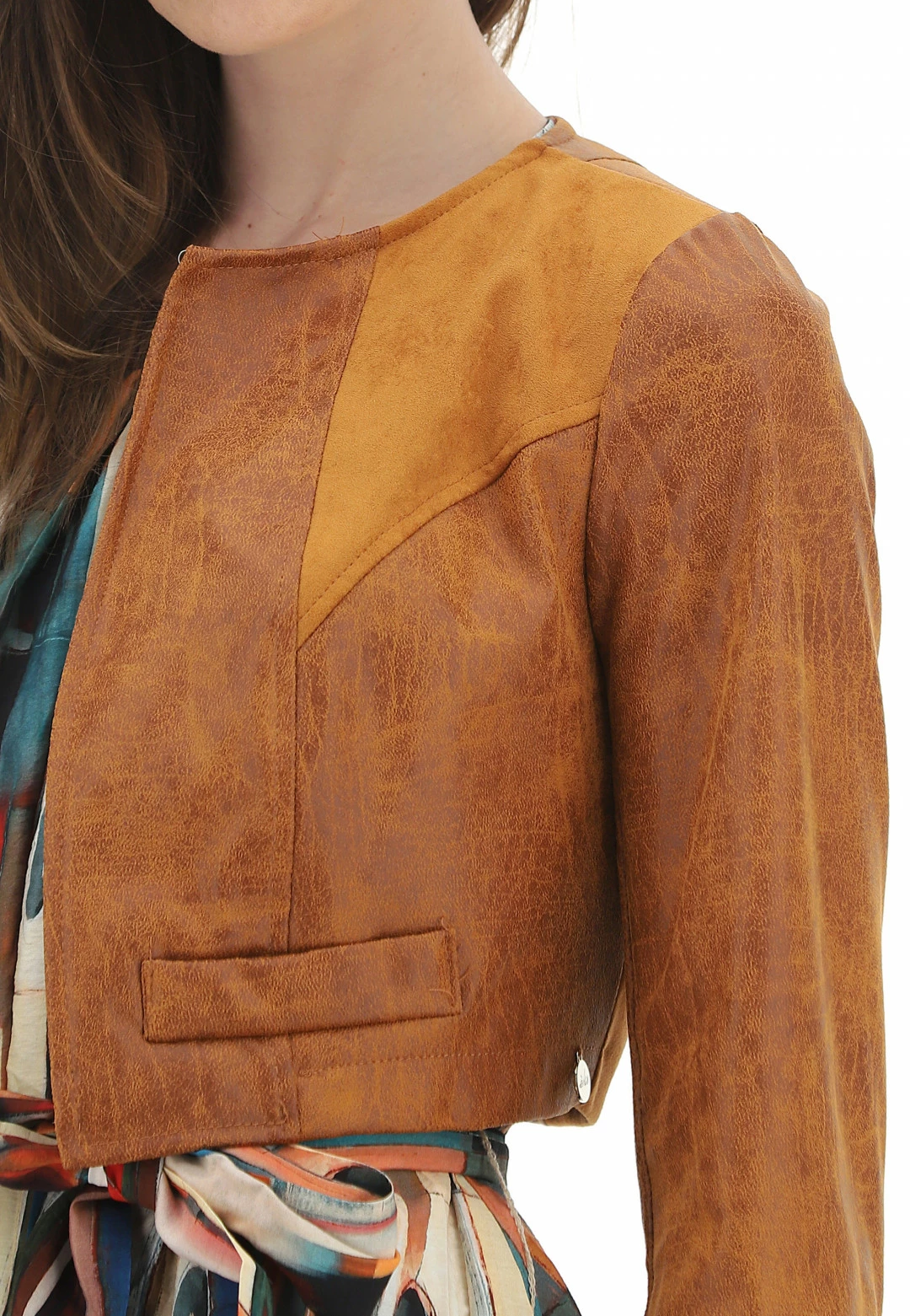 EKS Bolerino Similpelle Effetto Used èks - immagine 10