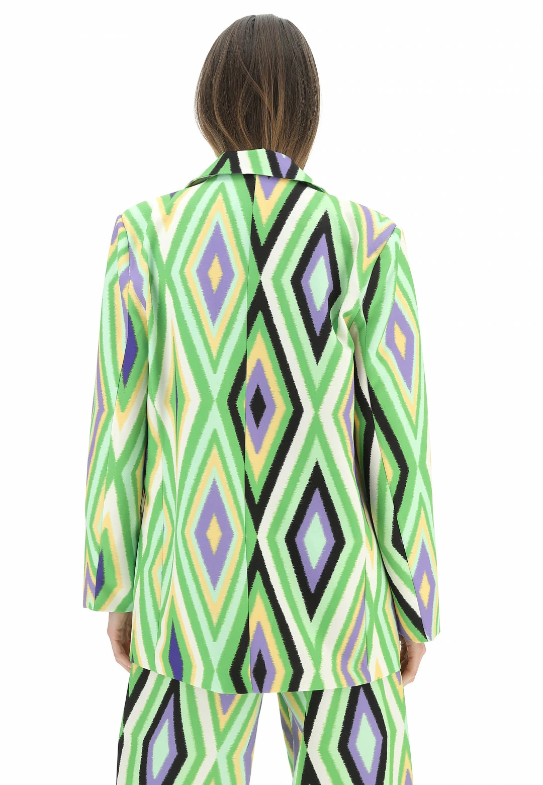 Giacca In Tessuto Tecnico Geometrico Fantasia Multicolor Lumina Donna - immagine 3