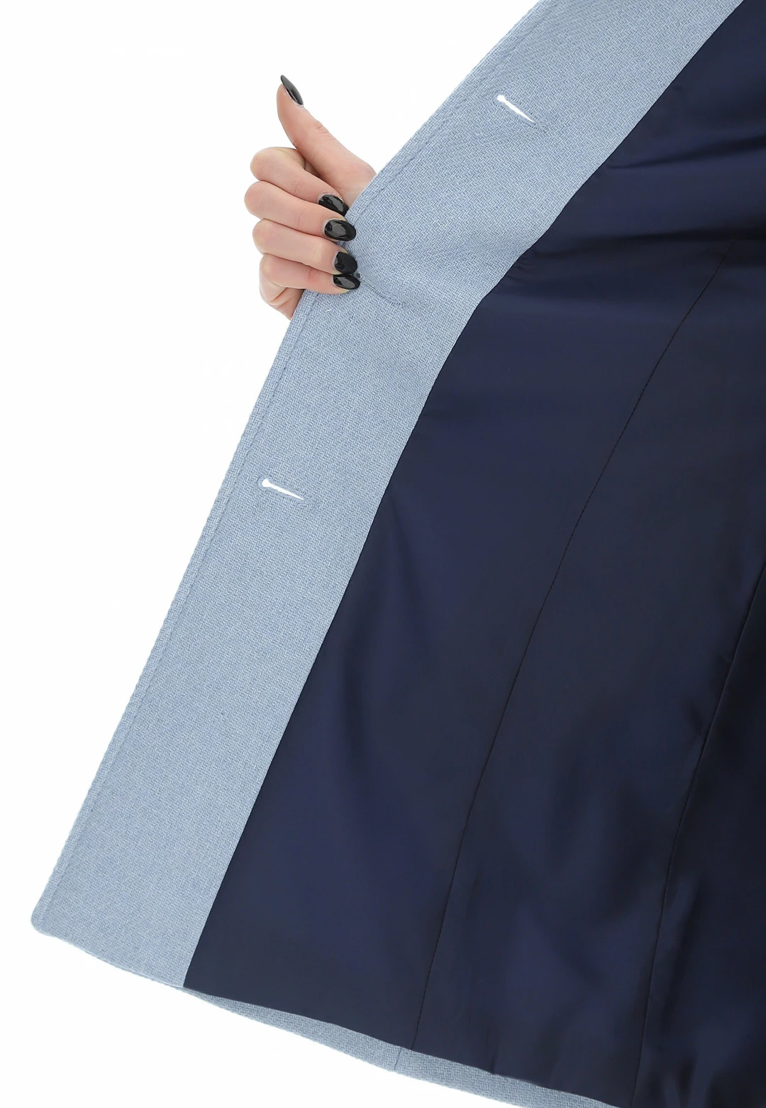 Cappotto Eks Con Collo A Fascetta Bottoni E Tasche A Filo Con Zip Foderato Made In Italy - immagine 24