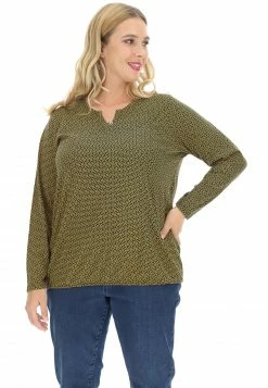 T-shirt Manica Lunga Lea H. Haubenlerch In Microfantasia A Contrasto