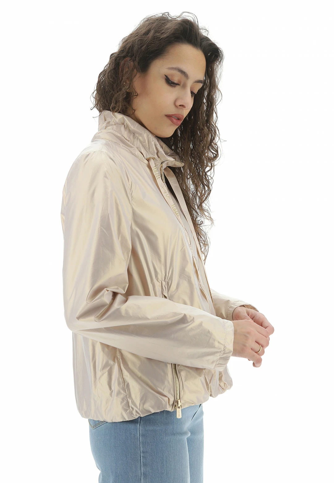 YES.ZEE Giubbino Yes Zee Donna In Nylon Lucido Effetto Perlato Con Zip - immagine 9