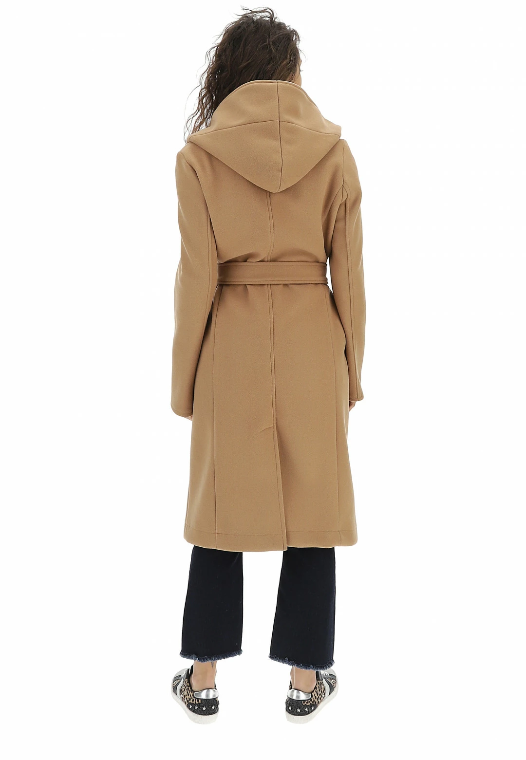 Cappottino Chiusura Accappatoio Con Cappuccio E Cintura Age Donna - immagine 8