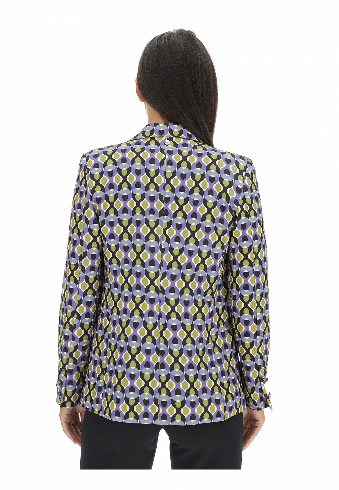 Giacca Aperta Fantasia Geometrica Eks - immagine 8