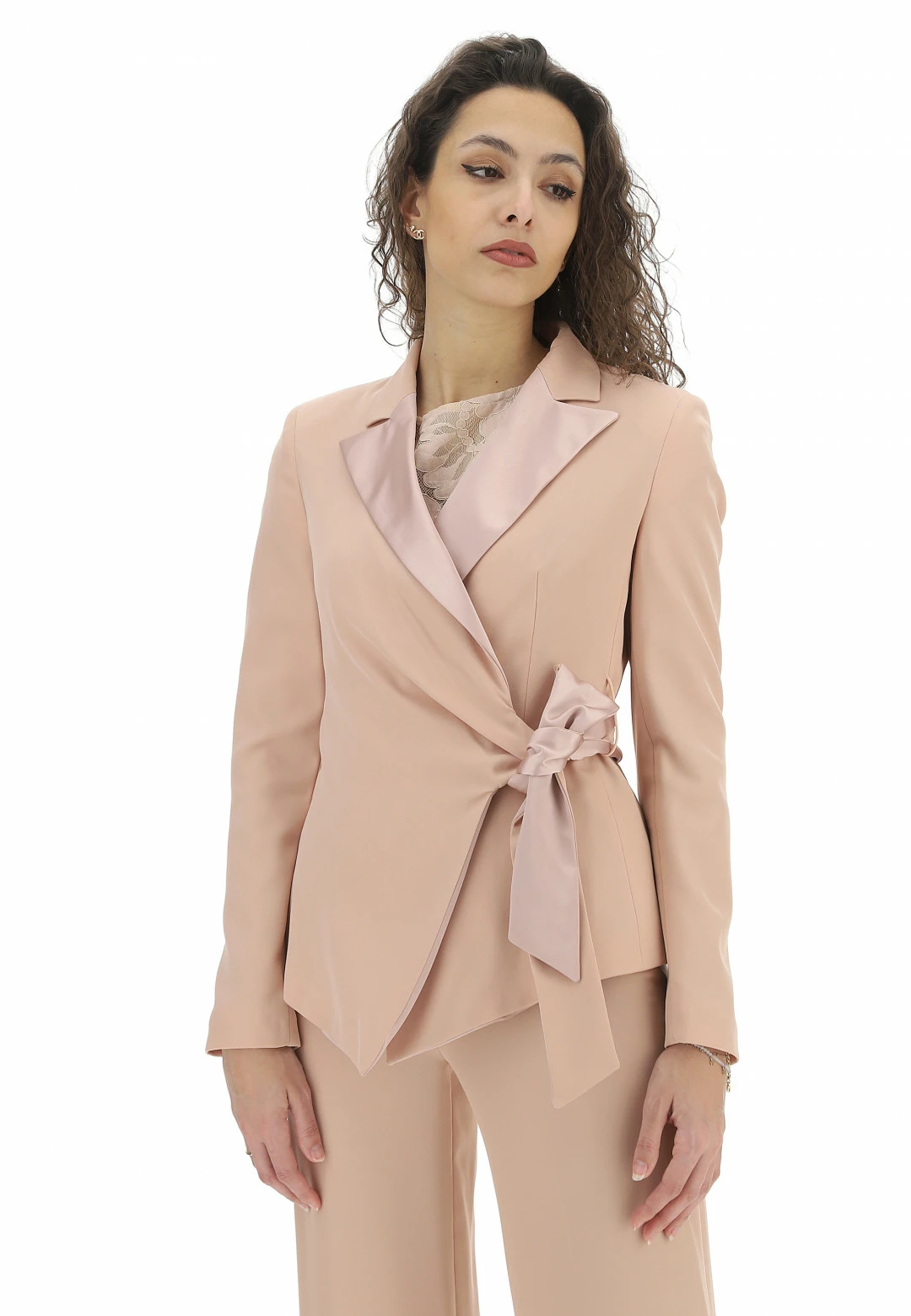 Giacca Con Revers Satin Artigli Donna - immagine 6