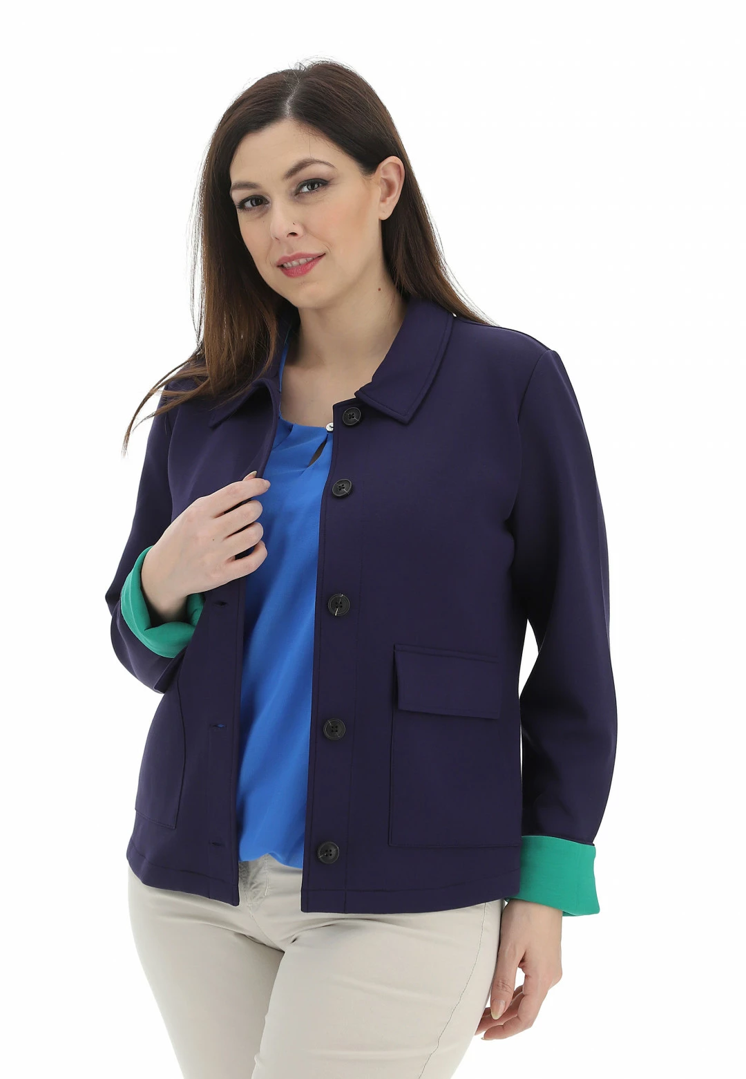 Giacca Scuba Bicolor Tom Tailor Donna