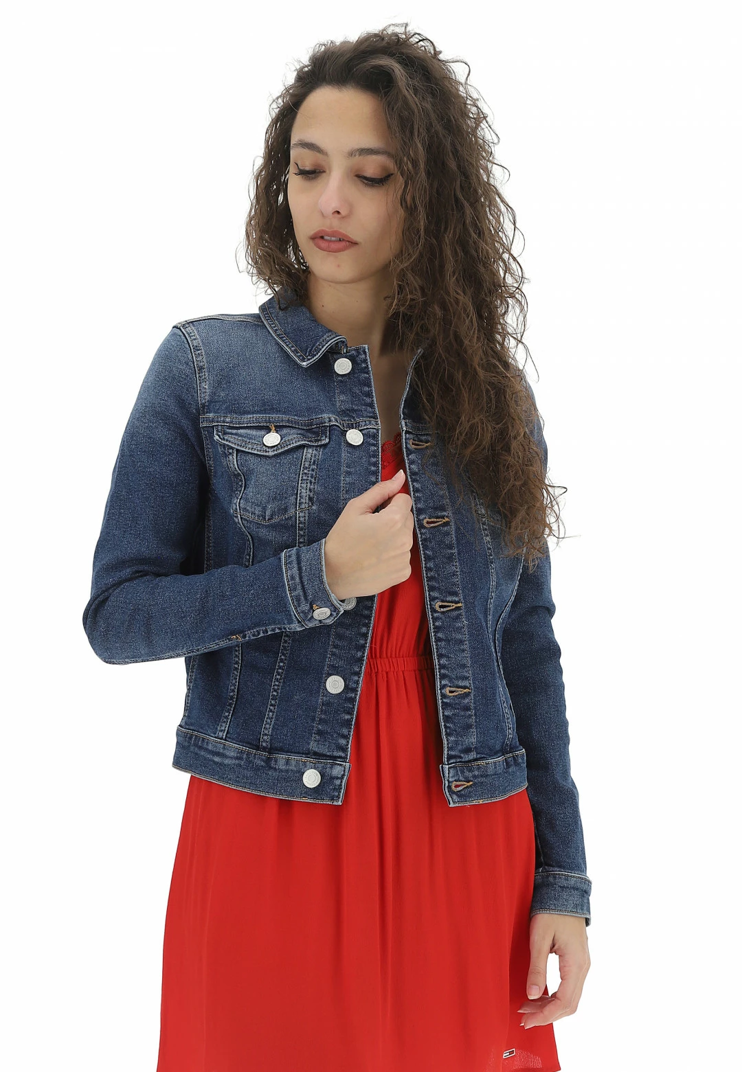 Tommy Hilfiger Jeans Giubbino In Jeans Donna Tommy Jeans Slim Fit Stretch