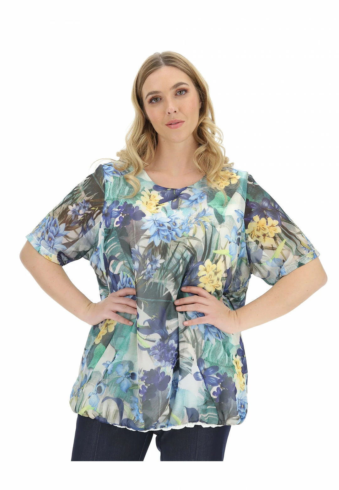 Blusa Chiffon Lea H. Con Fiori - immagine 2
