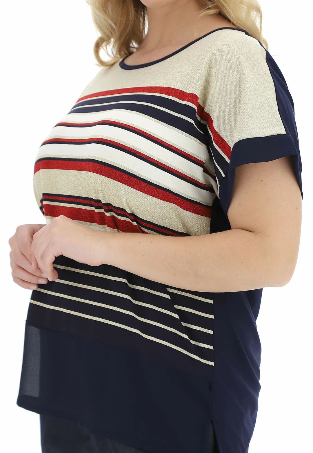 T-shirt Manica Scesa Lara Prince Con Lurex - immagine 4