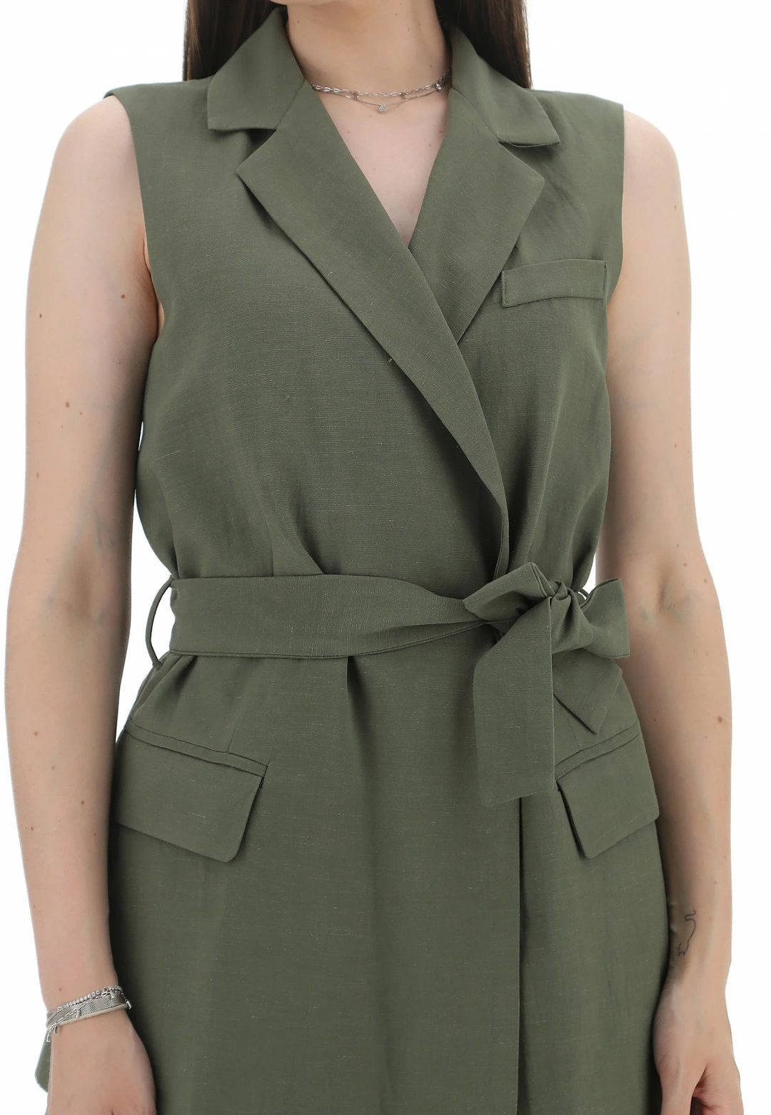 Gilet Misto Viscosa E Lino Dixie Donna - immagine 11