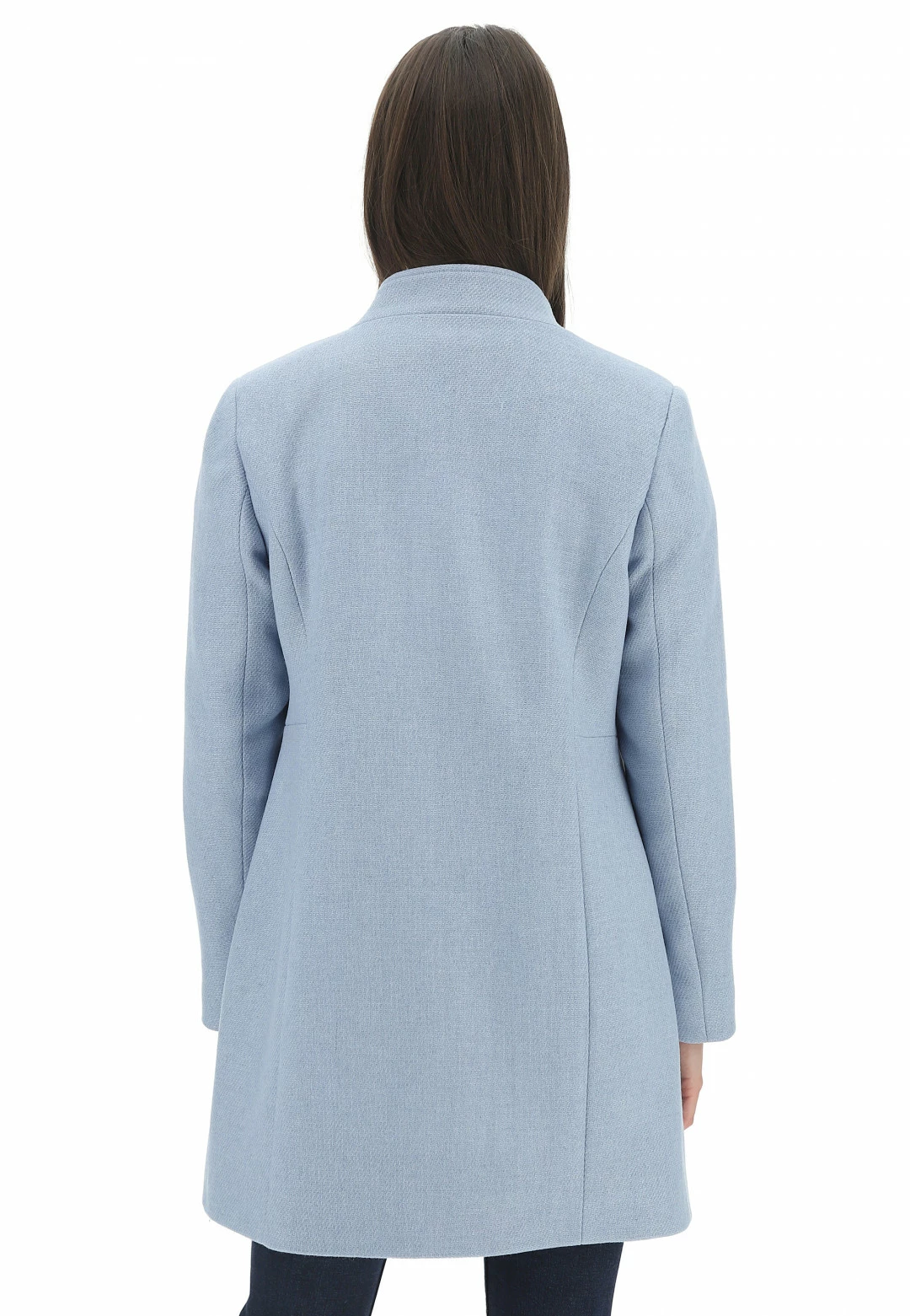 Cappotto Eks Con Collo A Fascetta Bottoni E Tasche A Filo Con Zip Foderato Made In Italy - immagine 21