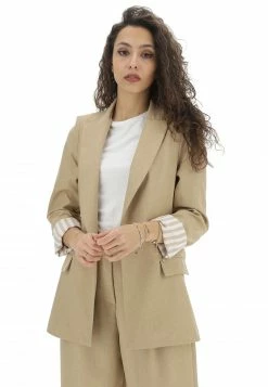 EKS Blazer Aperto Effetto Fiammato Fodera A Righe èks